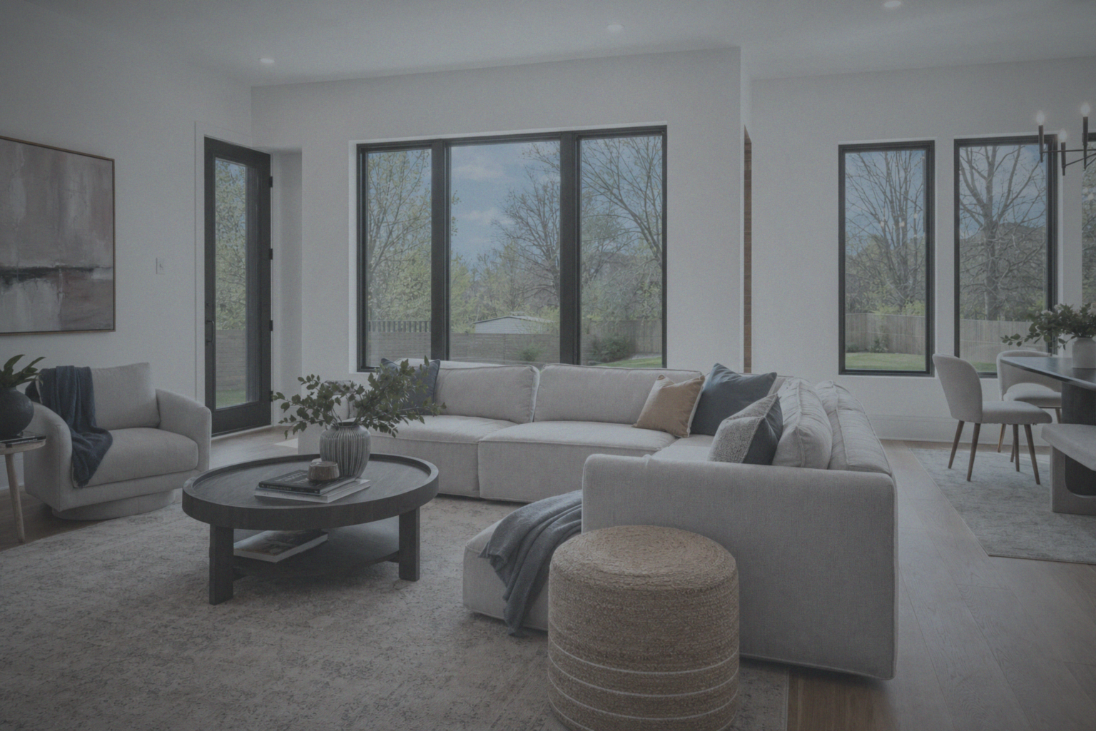 Living room listing before enhancement